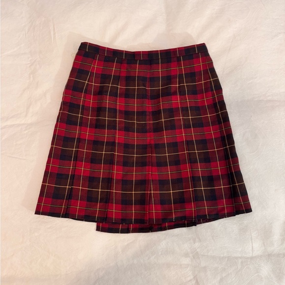 Topshop Plaid Red and Black Pleated Skirt - Picture 4 of 7